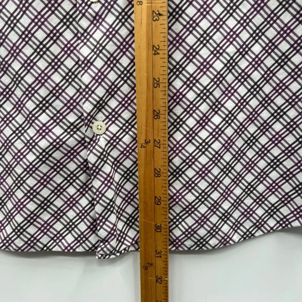 Banana Republic Slim Fit Mens Large 16-16.5‎ Plaid Dress Shirt Button Up